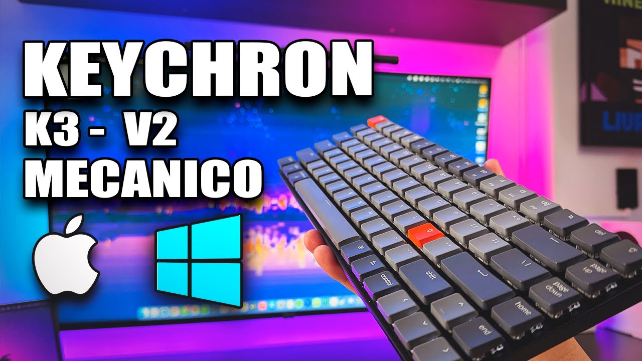 Teclado MECANICO keychron K3 V2 🔥 Para MAC OS y Windows