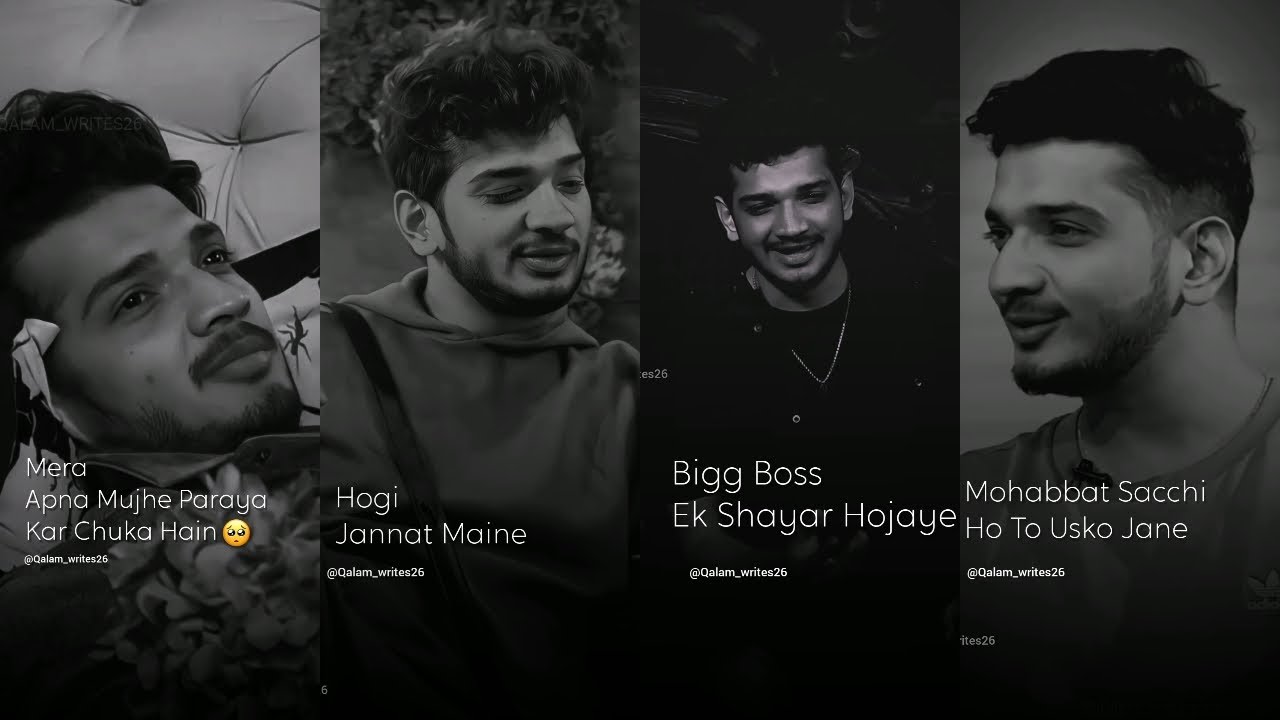 Munawar Faruqui Best Collection Of Shayari In Big Boss ❤️✨