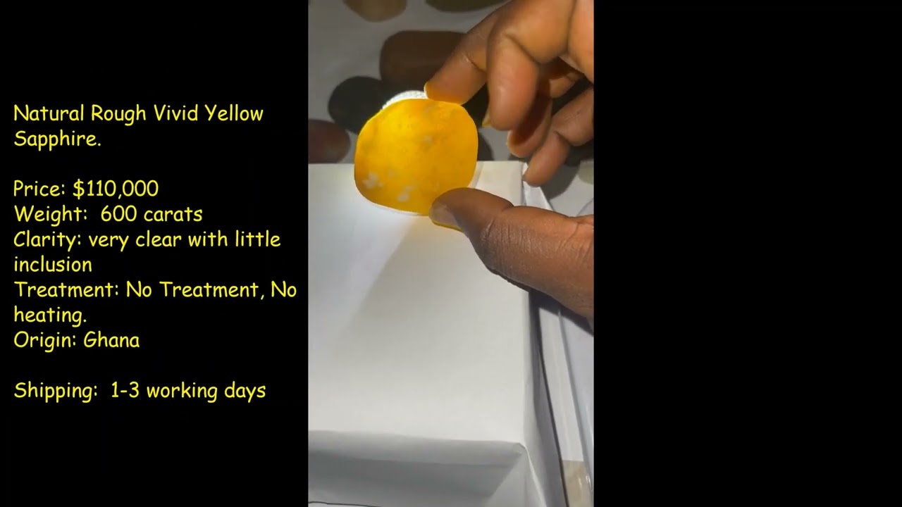 600 Carats Natural Rough Yellow Sapphire for Sale!!