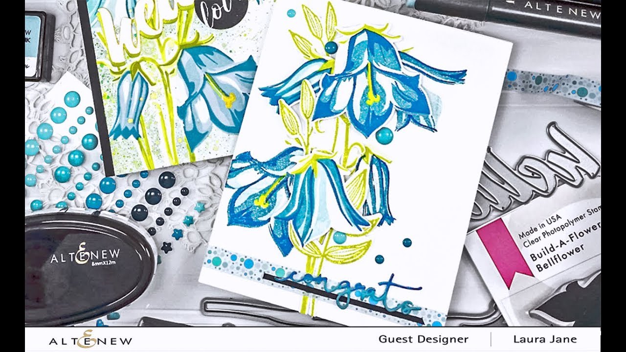 Stamping the Altenew BAF: Bellflower two ways