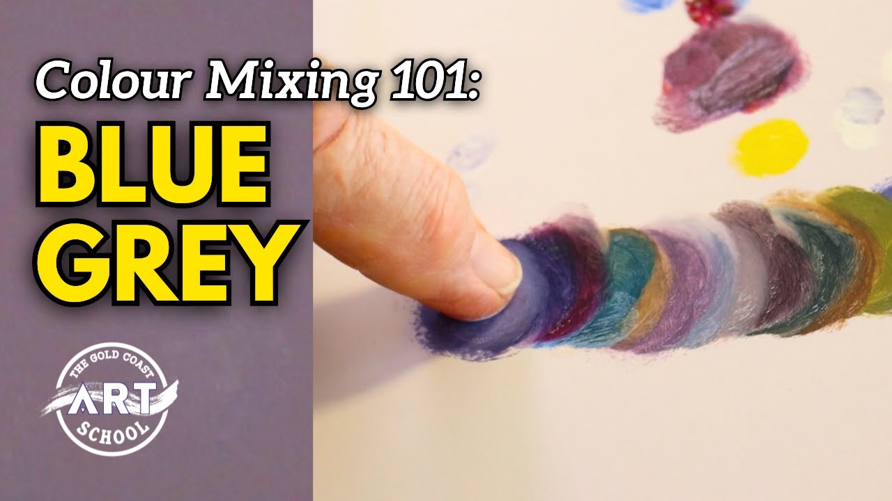 How To Mix Blue Grey Paint (Without Black!) Step-By-Step Colour Mixing