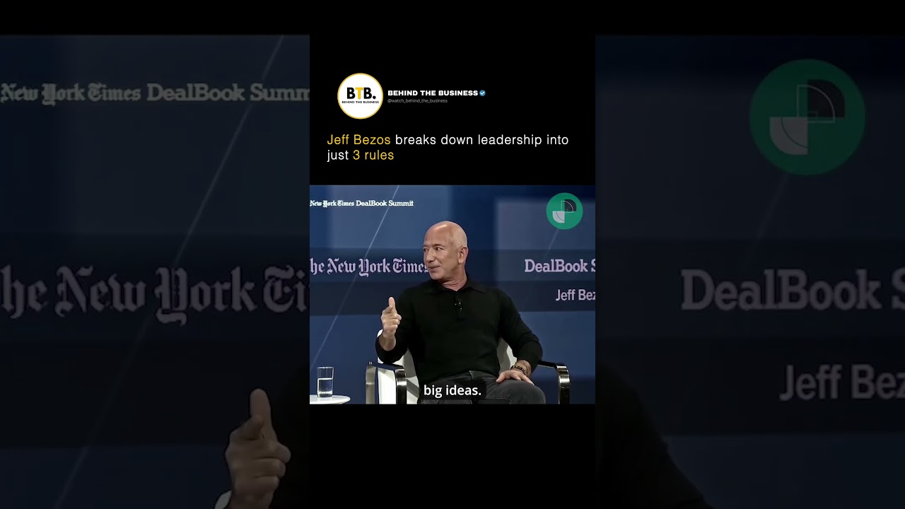 Jeff Bezos breaks down leadership into just 3 rules