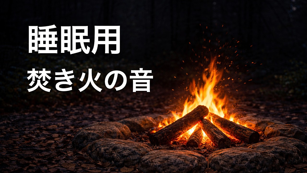 【自然音】焚き火の音（3時間）｜キャンプの環境音｜睡眠用・作業用
