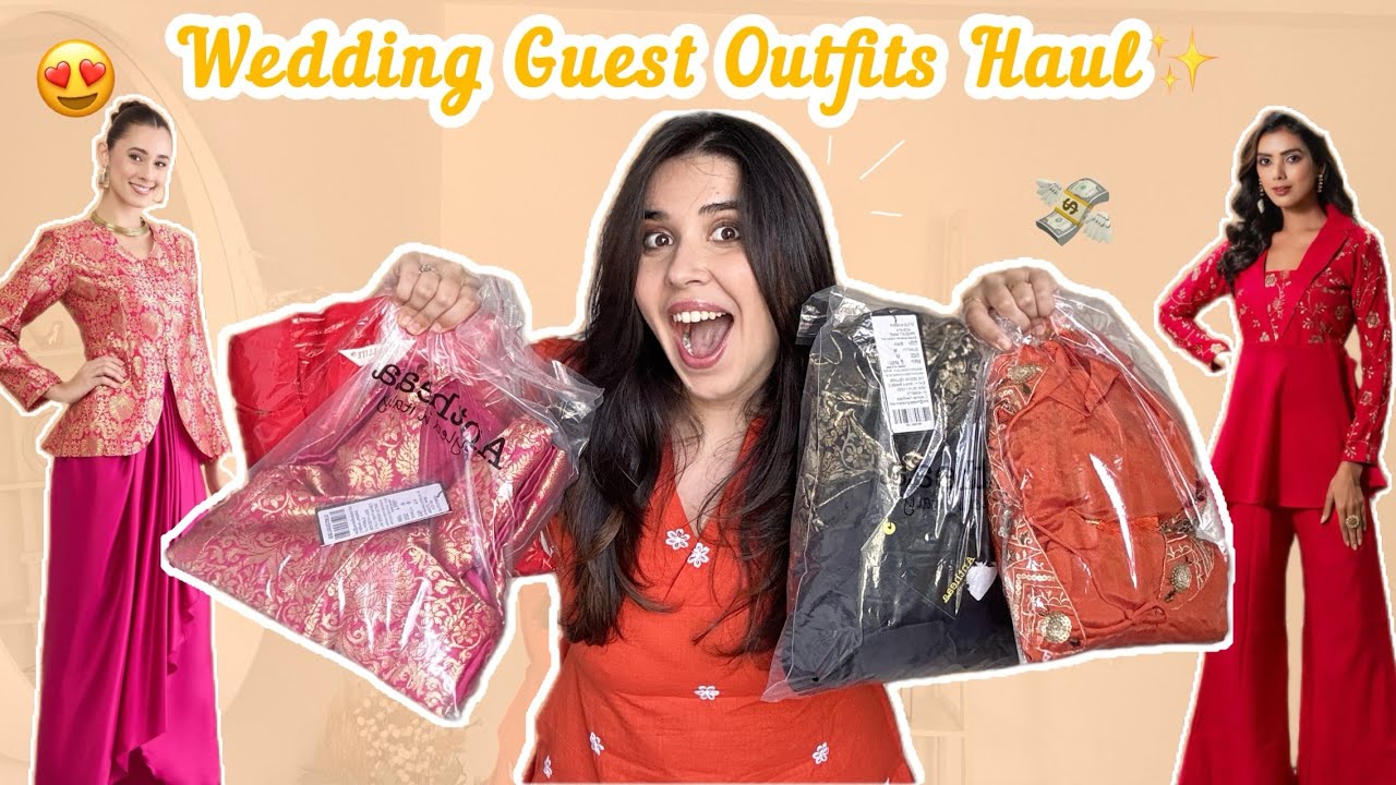 Наряды для гостей свадьбы ДО 3000 ₹😍✨ Примерка платьев Myntra Shaadi 🤩| Heli Ved