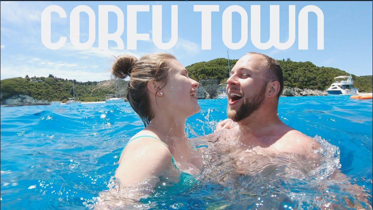 CRYSTAL WATERS AND GYROS HEAVEN - Corfu Town travel vlog