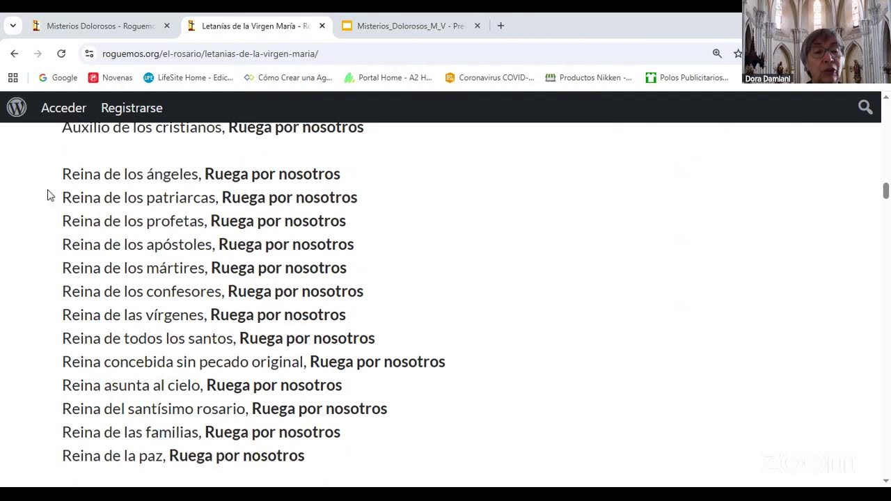 Rezo diario del Santo Rosario