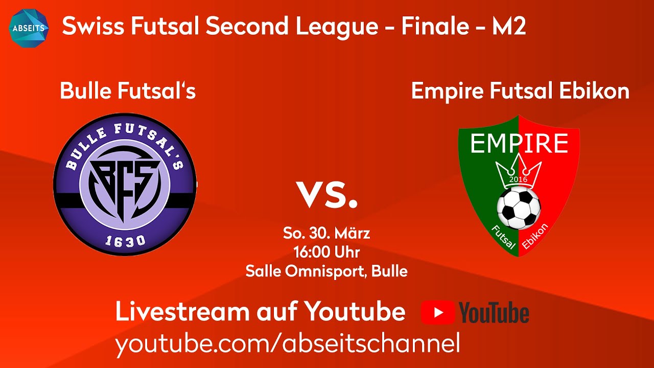 Bulle Futsal's vs. Empire Futsal Ebikon | Swiss Futsal Second League - Finale - M2 | 30.03.2025