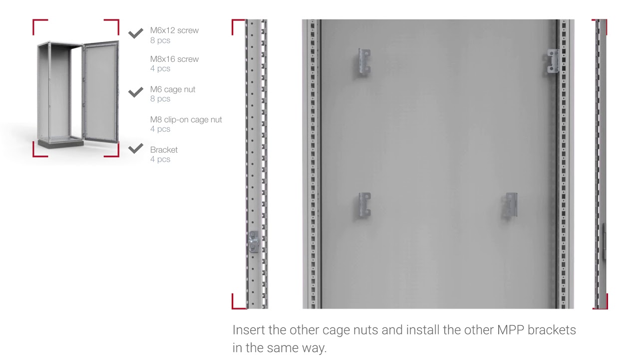 Floor standing partial height mounting plate, MPP | nVent HOFFMAN