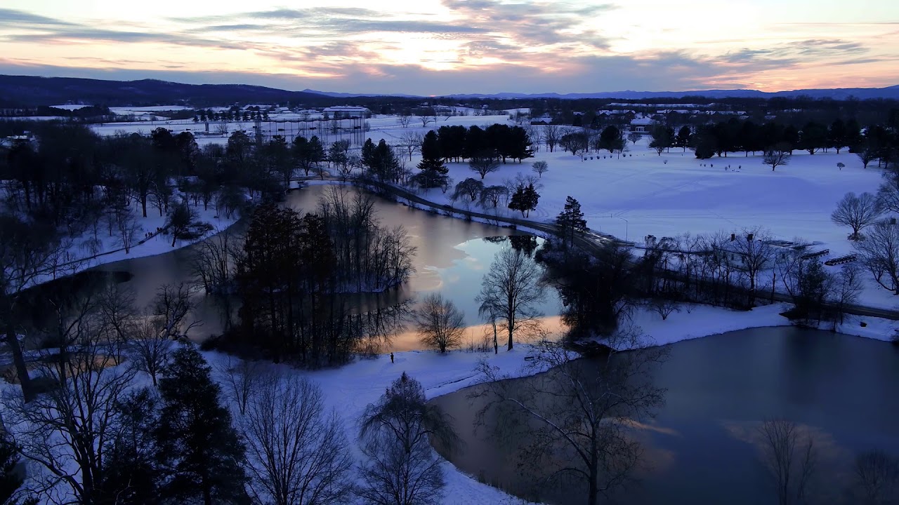 Drone video: Snow at Virginia Tech
