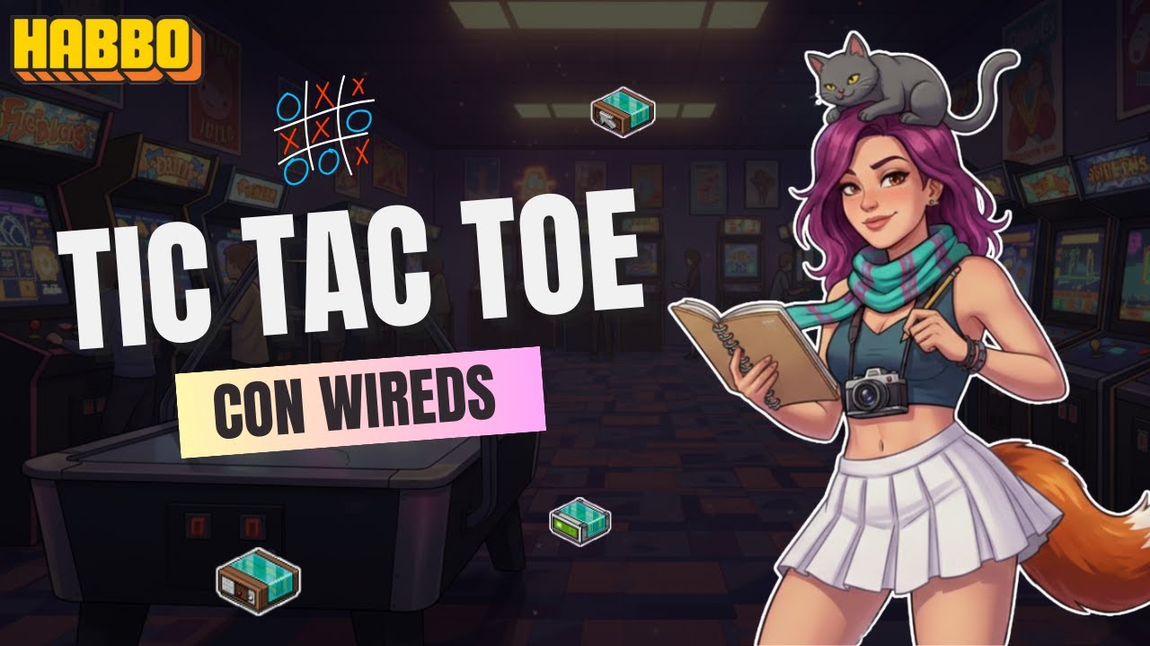 Cómo hacer un 3 EN RAYA (Tic Tac Toe) en Habbo con WIRED | Tutorial | LaChulaHB