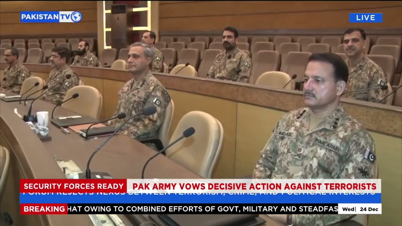 Field Marshal Syed Asim Munir vows decisive action against terrorism while presiding over 273rd CCC