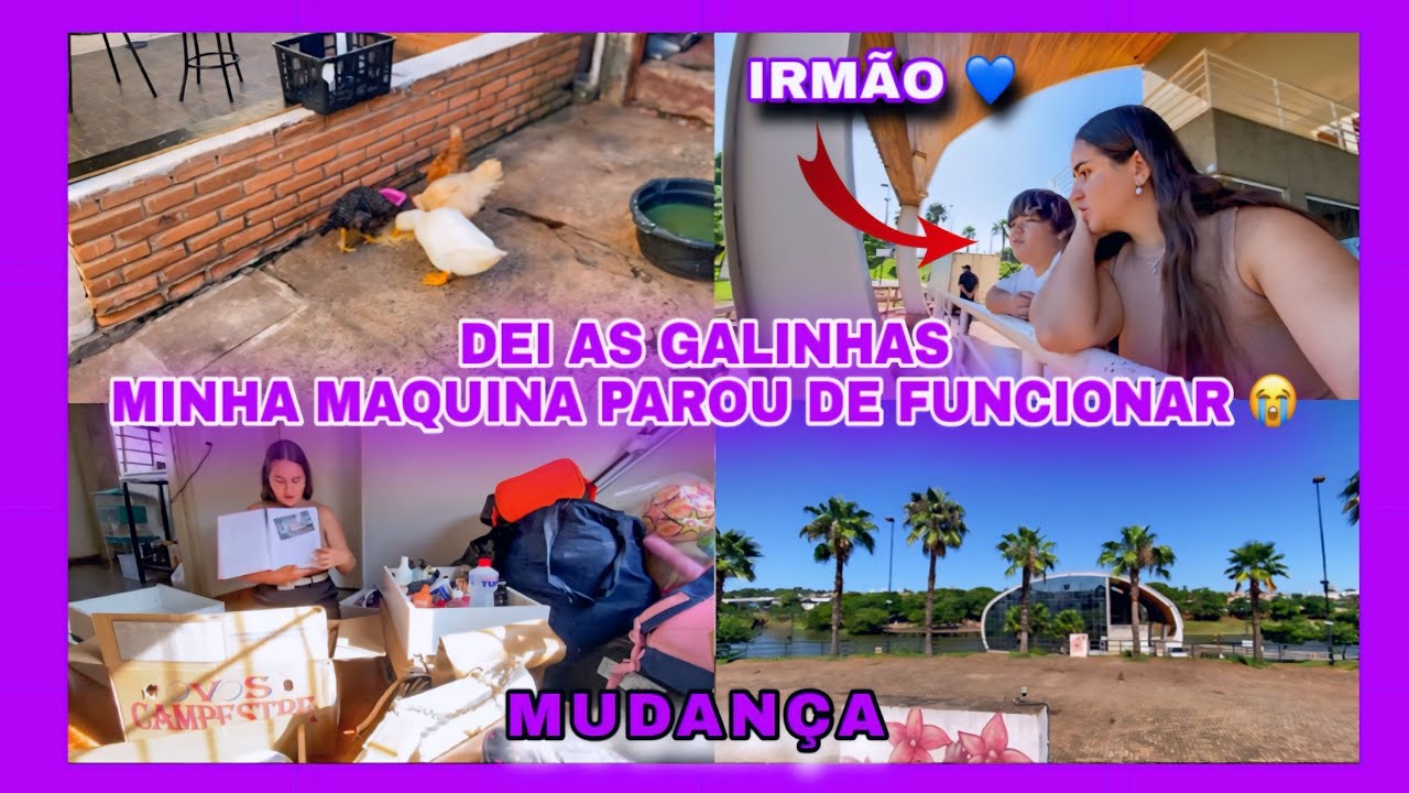 MINHA MÁQUINA PAROU DE FUNCIONAR 😭| MEU IRMÃO E MINHA MÃE VEIO| DEI AS GALINHAS EMBORA #mudança 