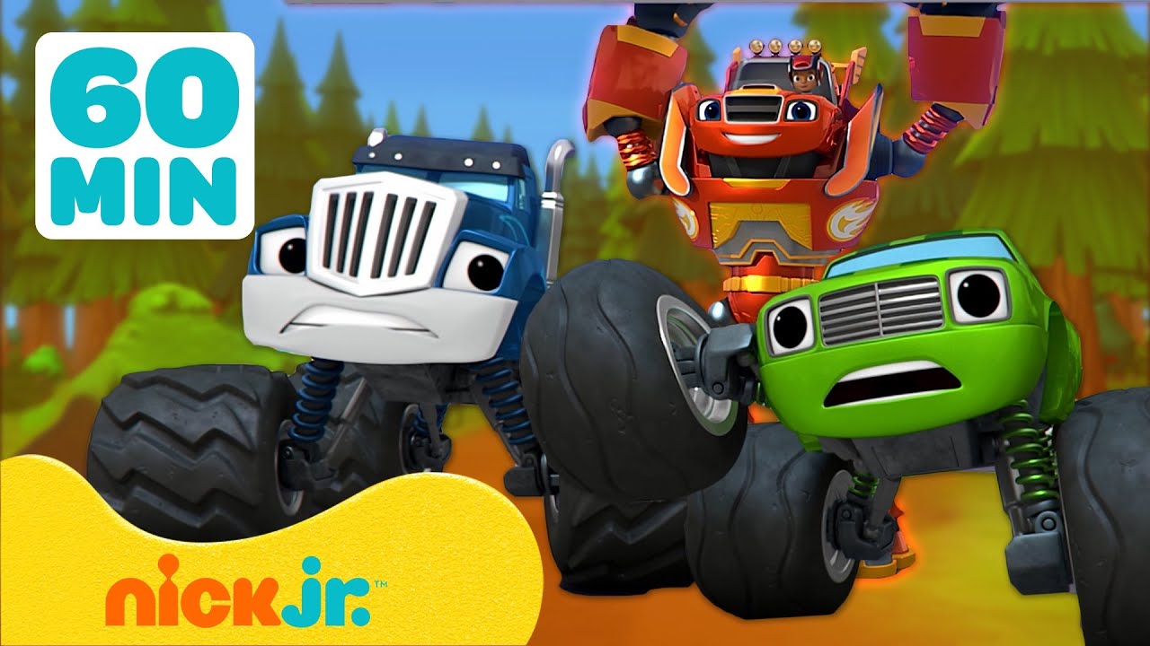 بلايز والشاحنات العملاقة | ماراثون كراشر وبيكر ضد بلايز | ساعة واحدة | Nick Jr. Arabia