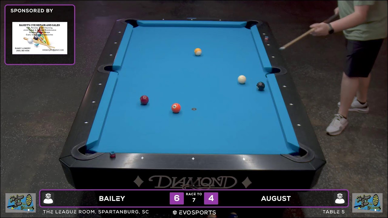 BAILEY vs AUGUST  - THE LEAGUE ROOM - TABLE 5 | EvoSports