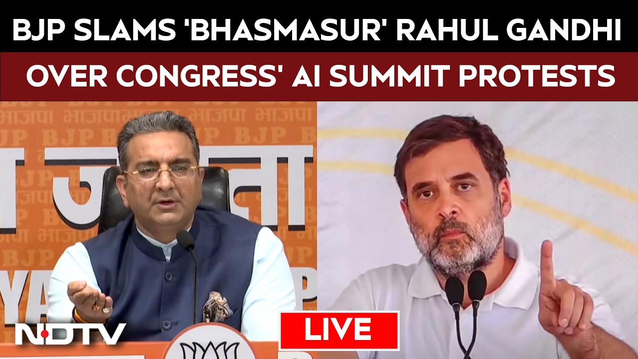 BJP Slams Rahul Gandhi | BJP Vs Congress | Congress AI Summit Protests
