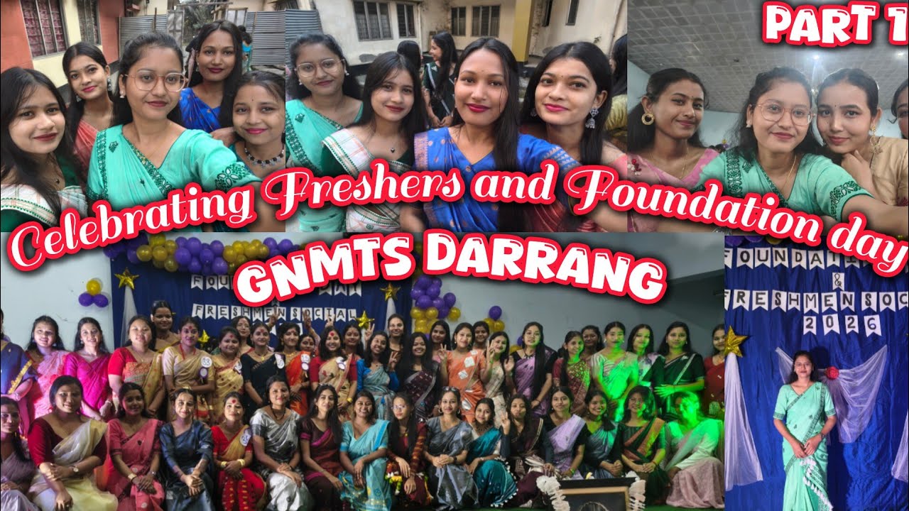 Celebrating Freshers and Foundation day at GNMTS DARRANG||Ramp walk korile junior e||Part 1||