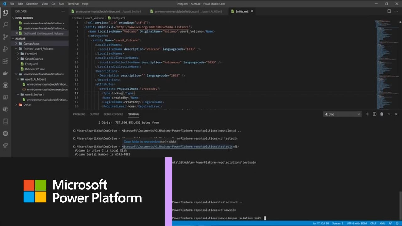 Расширение Visual Studio для Microsoft Power Apps