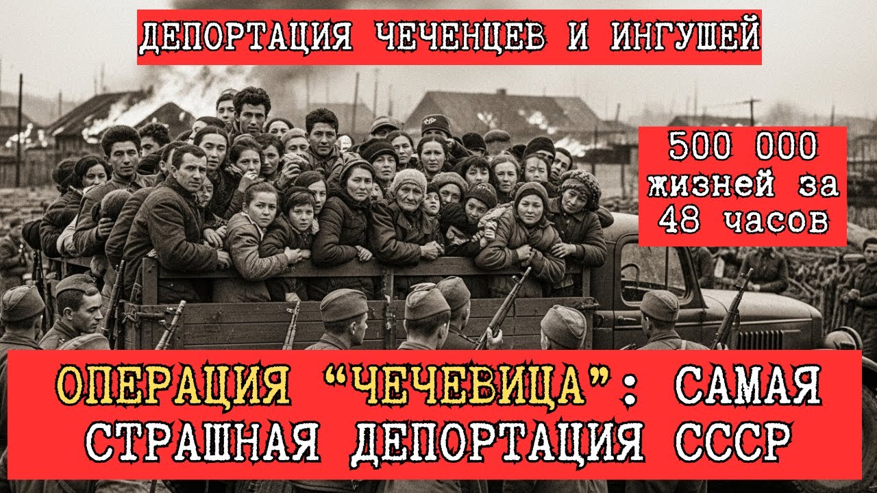 ОПЕРАЦИЯ “ЧЕЧЕВИЦА”: Как за два дня исчезли 500 000 человек. Депортация чеченцев и ингушей СССР