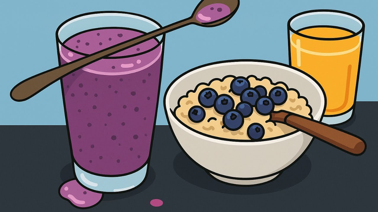 Blueberry Coconut Oatmeal Pudding/Berry Coconut Almond Smoothie