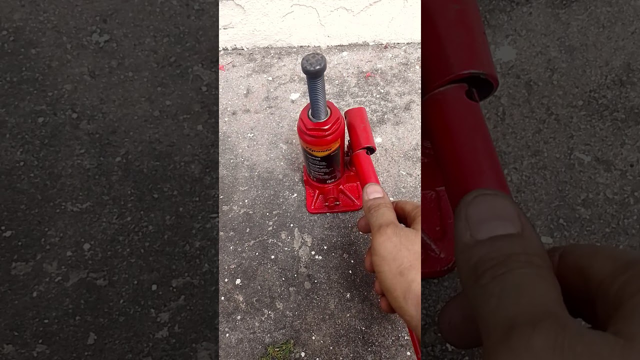 Testando macaco hidr&aacute;ulico