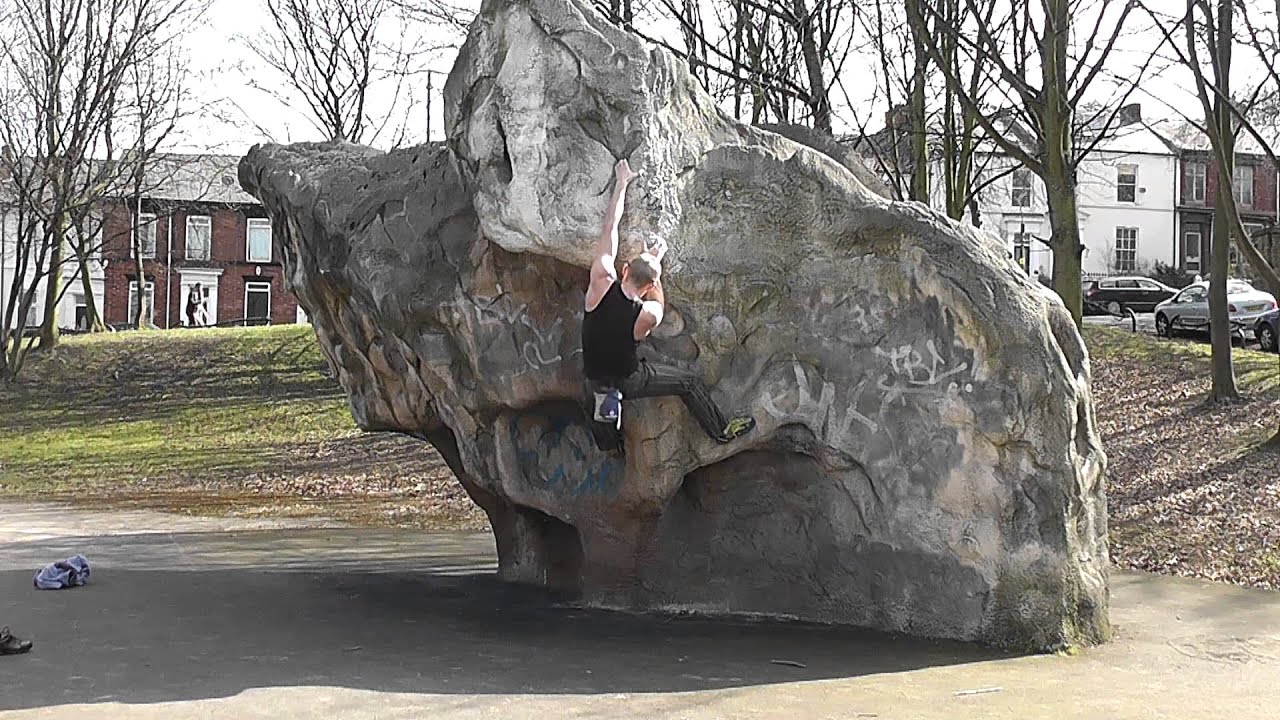 Cemetery boulder in Sheffield