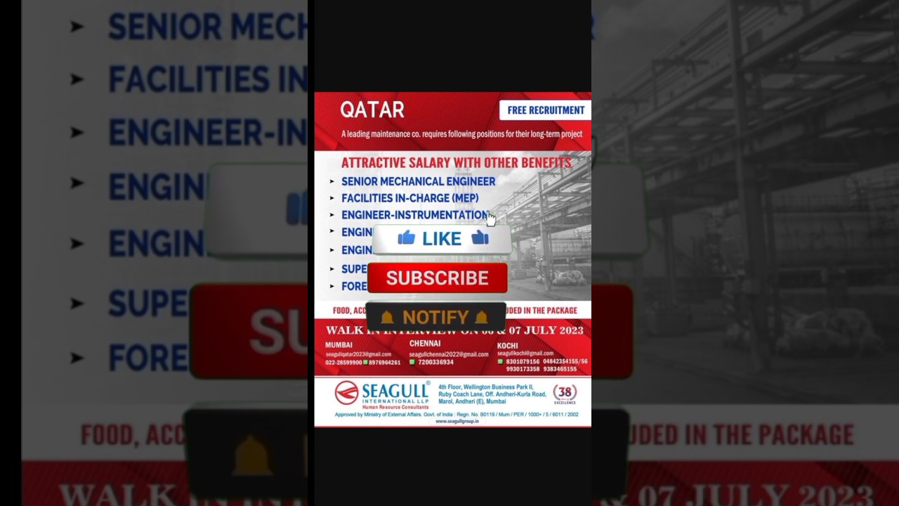 Long term jobs available in Qatar||Oil and Gas Company Jobs in Qatar #qatarjobs #gulfjobs2023