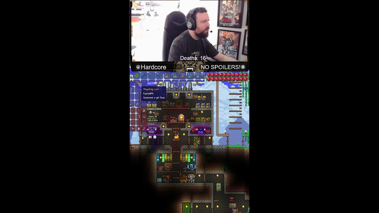 Skeletron Today?!?!?!? - Terraria First Ever Playthough - HC + Expert - Stream 23 (Portrait)