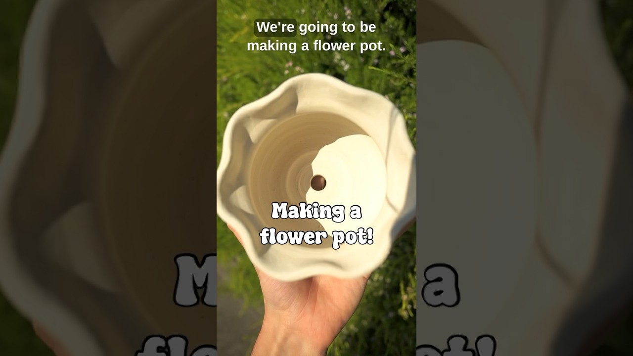 How To Make A Flower Pot On The Wheel 🌸 (see comments) #wheelthrowing #pottery #clay