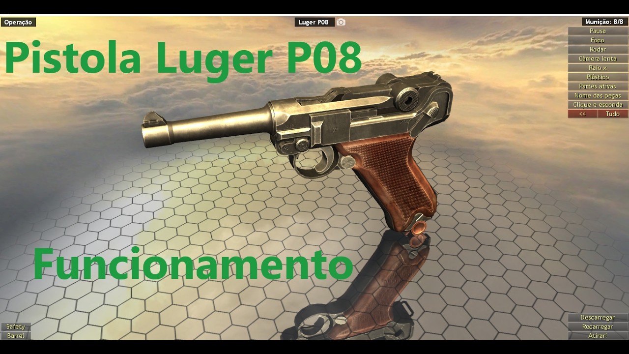 World of guns. Pistola Luger P08 funcionamento.