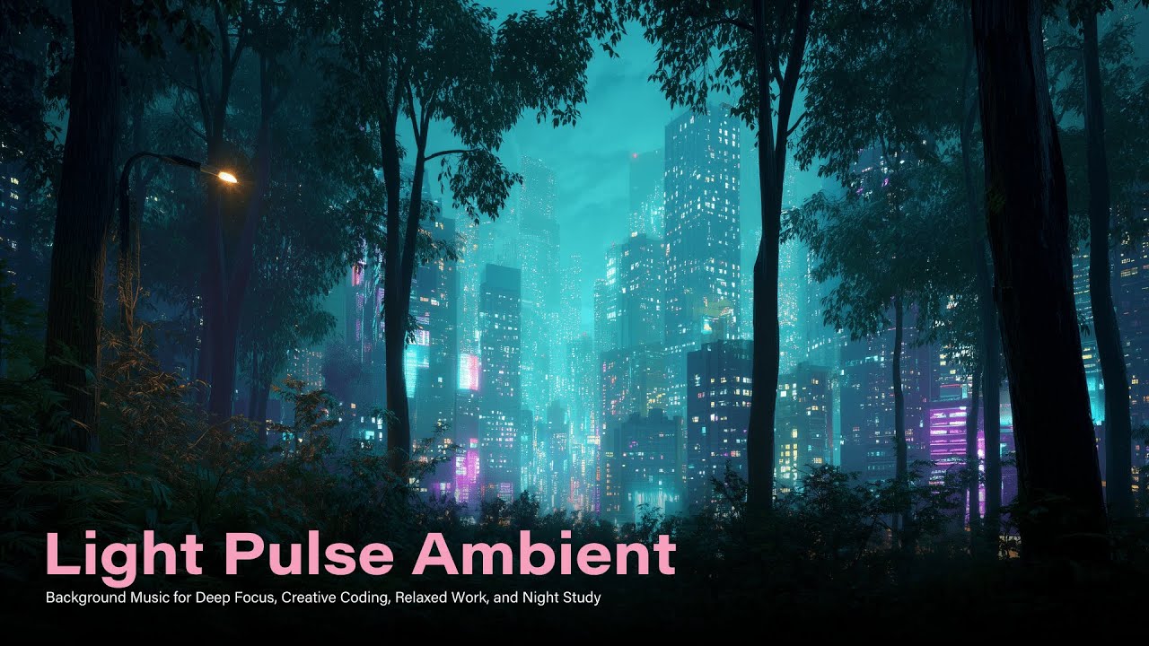 Light Pulse Ambient - 1 Hour for Deep Focus, Creative Coding, Relaxed Work, and Night Study