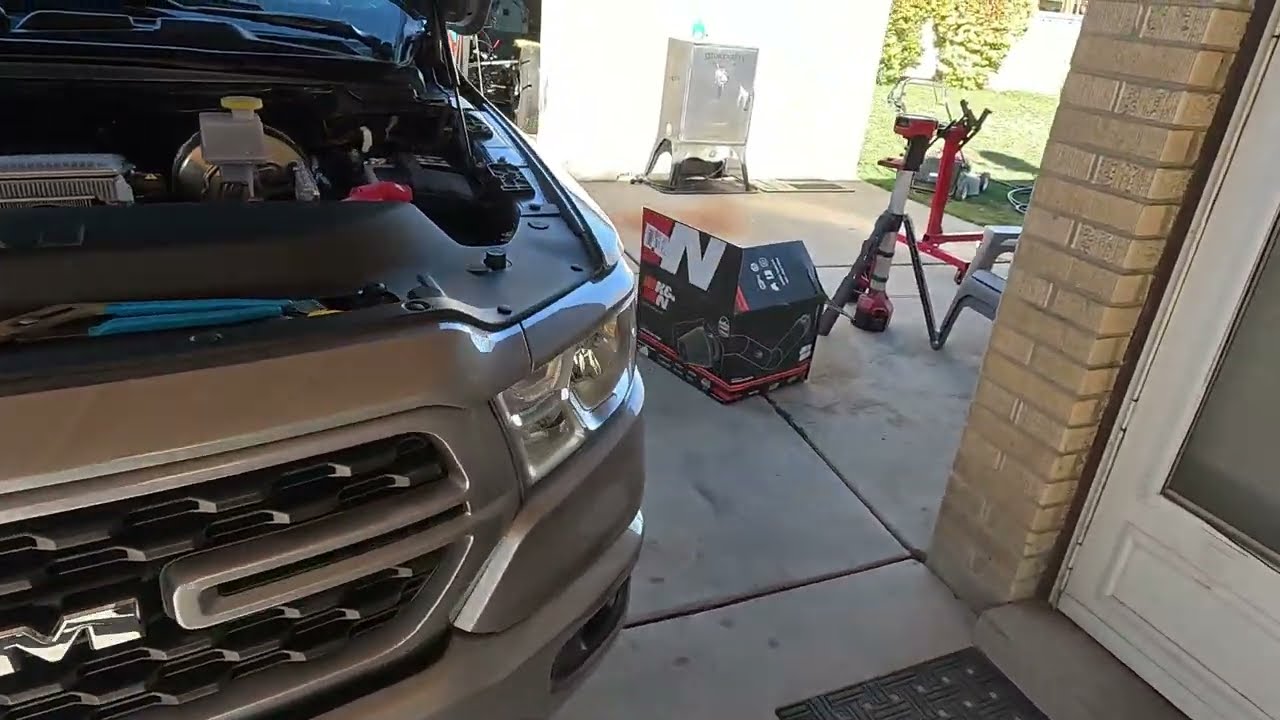 K&N Air intake and filter install on a 2022 Ram 1500 5.7L Hemi W/ eTorque