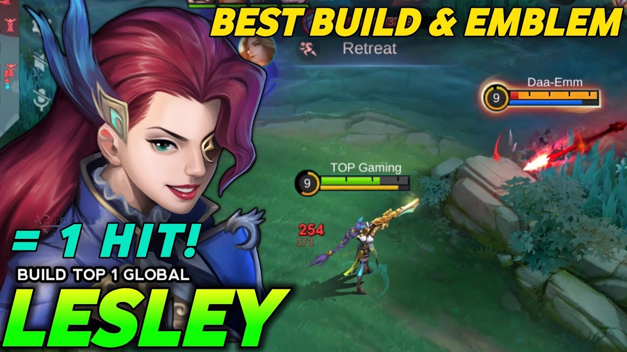 TOP GLOBAL LESLEY BEST 1 HIT BUILD 2025!!😱 (must try) - Lesley Best Build and Emblem 2025! - MLBB