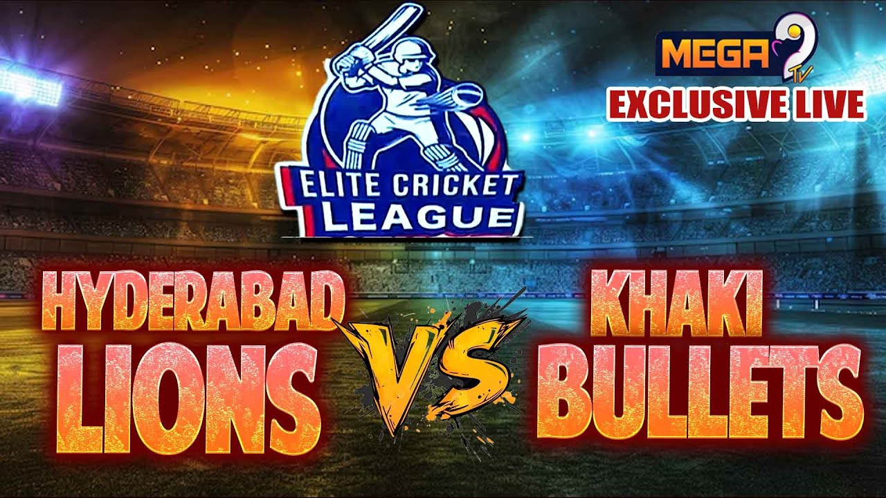 LIVE: Elite Cricket League - HYDERABAD LIONS Vs KHAKI BULLETS | Mega9tv
