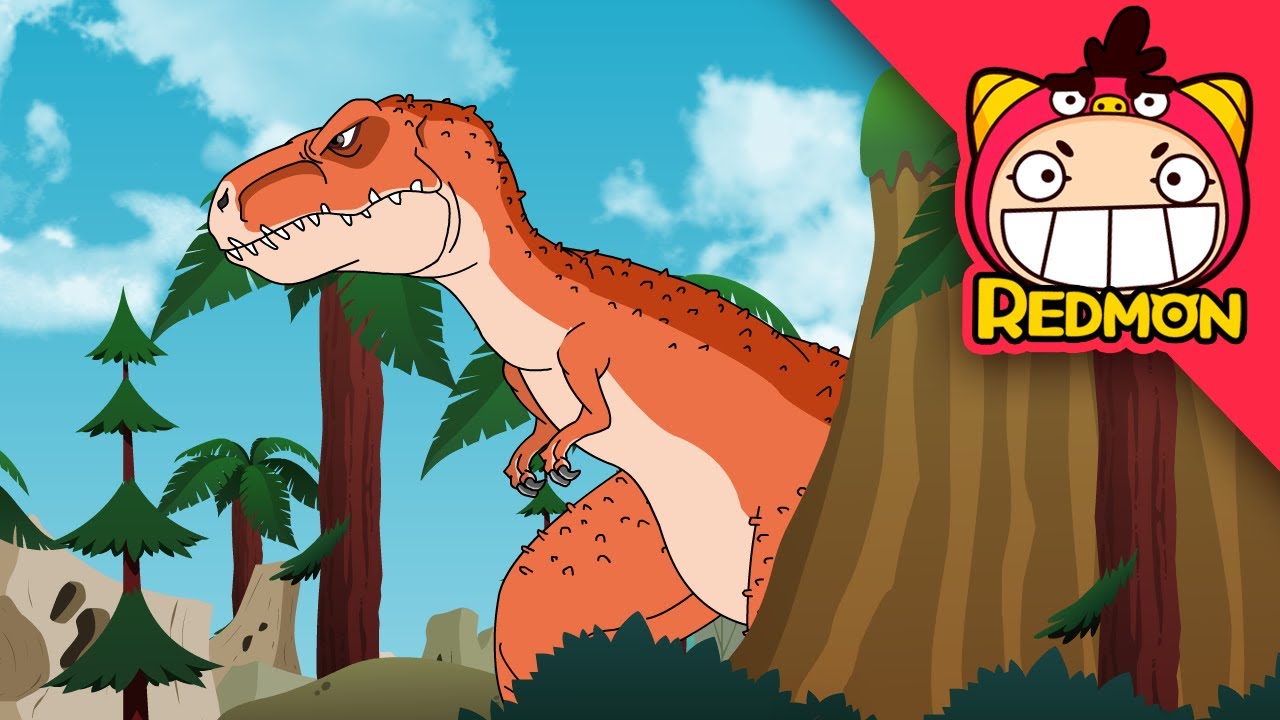 Tyrannosaurus VS Tarbosaurus | Dinosaurs Battle | 4K cartoon | REDMON