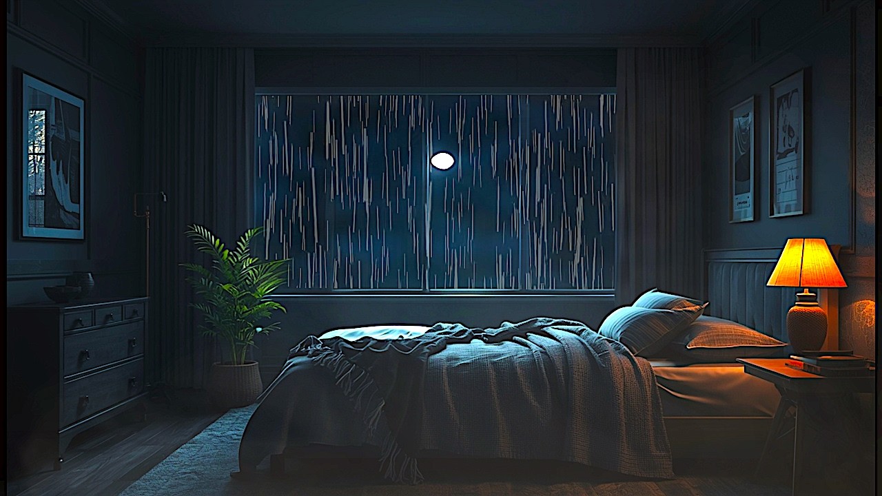 Cozy Bedroom Night Atmosphere for Deep Sleep
