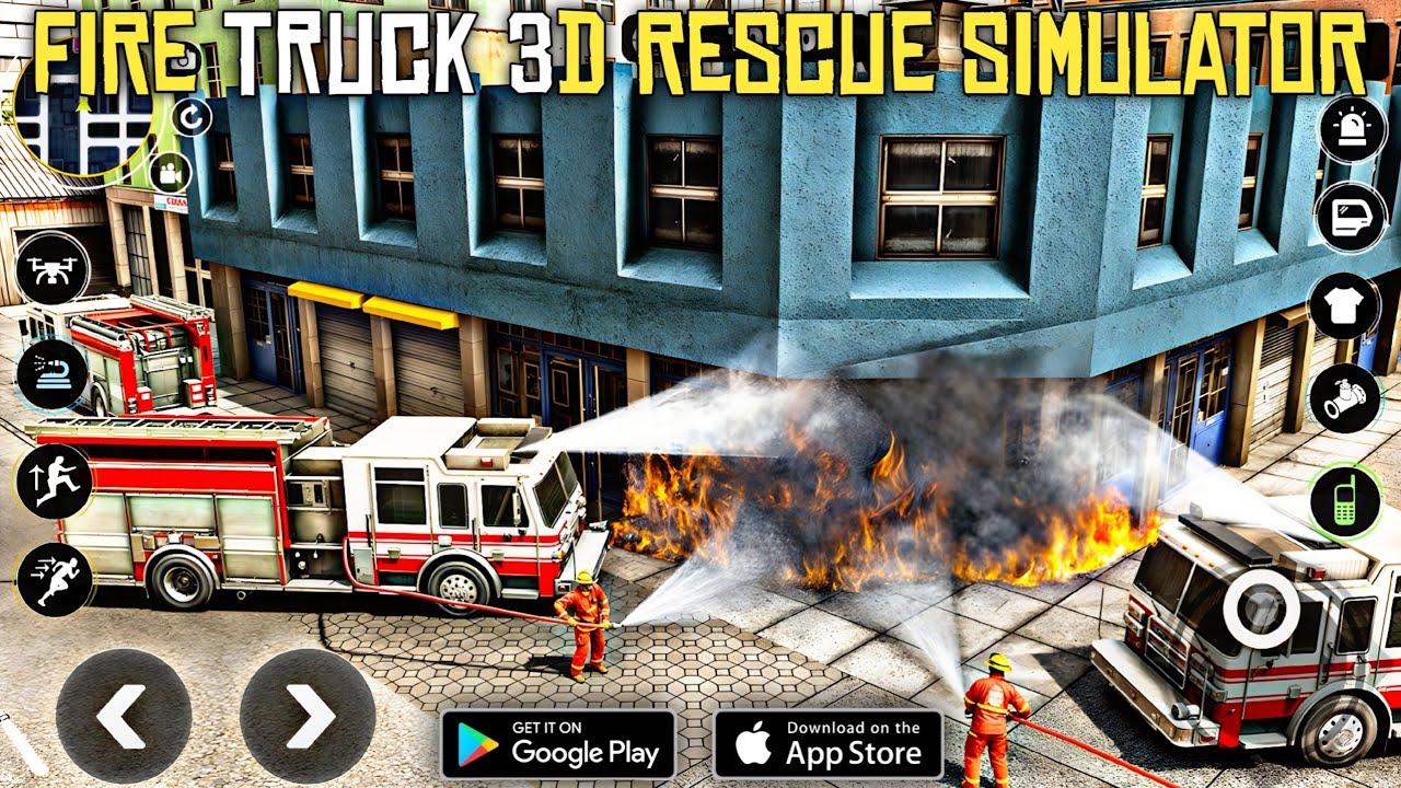 Fire Truck 3D Rescue Simulator Gameplay Android & iOS