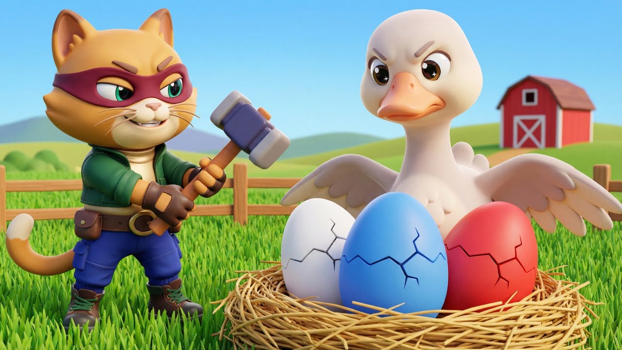 🪿Mother Goose in Tears! Sneaky Cat Thief Took All the Eggs 🥚🐾😱 | Farm Adventure