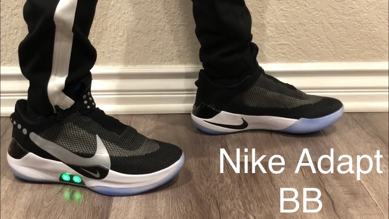 Nike Adapt BB On Feet / Sizing + How To Use the App To Change Colors and Tie Laces