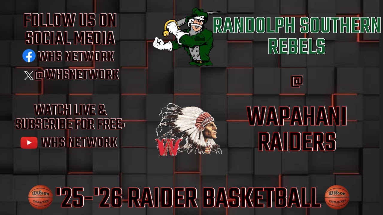 '25-'26 Raider Basketball- Varsity Game: Wapahani Raiders vs. Randolph Southern Rebels