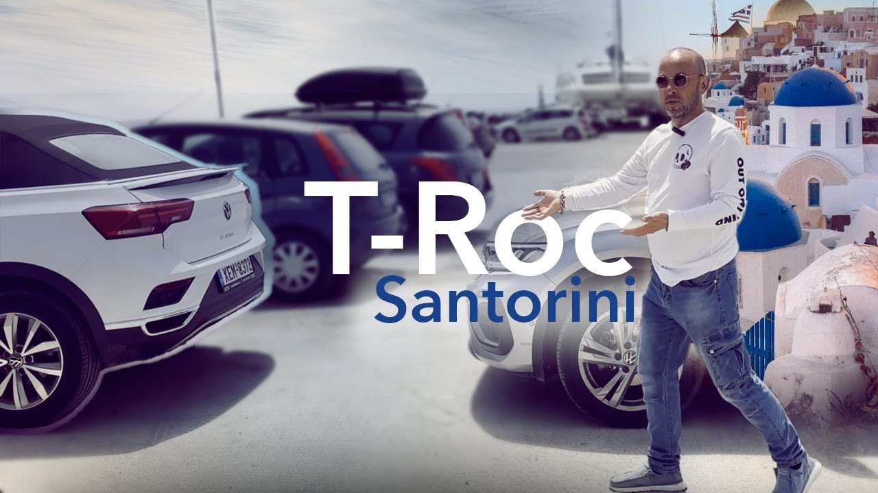 Volkswagen T-Roc 2023. Review and test drive. Santorini Island. Greece