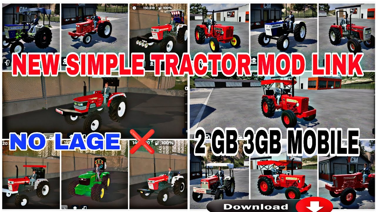 Fs 23 simple indian tractors mod download #fs23mods #indiantractorsimulatorlite