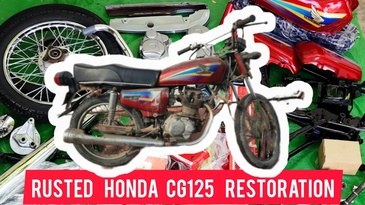 Rusted Motorcycle Honda cg125 restoration