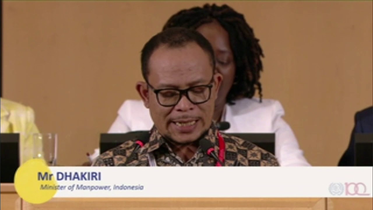 Pidato Menaker M. Hanif Dhakiri pada Konferensi Perburuhan Internasional ke-108, Jenewa, Swiss