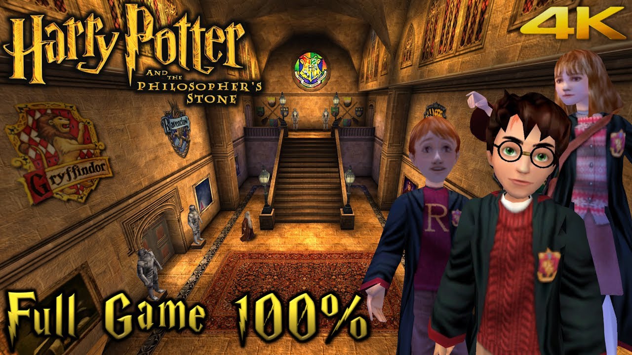 Harry Potter and the Philosopher's Stone PC - Full Game 100% 4K 60fps Walkthrough - No Commentary