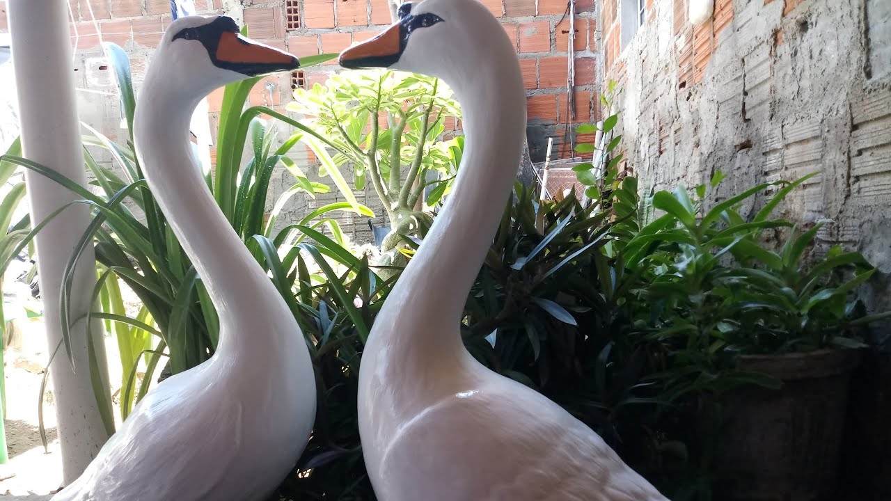 como fazer cisne de cimento parte I