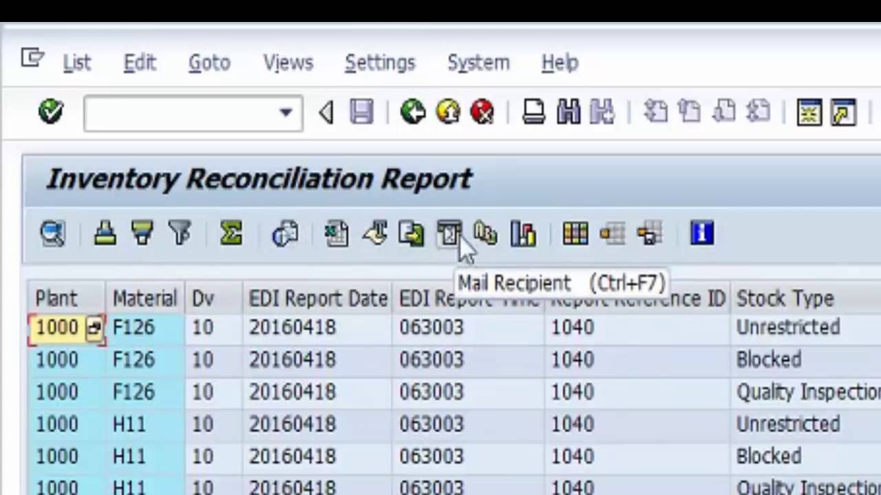 SAP 3PL Inventory Advice 846
