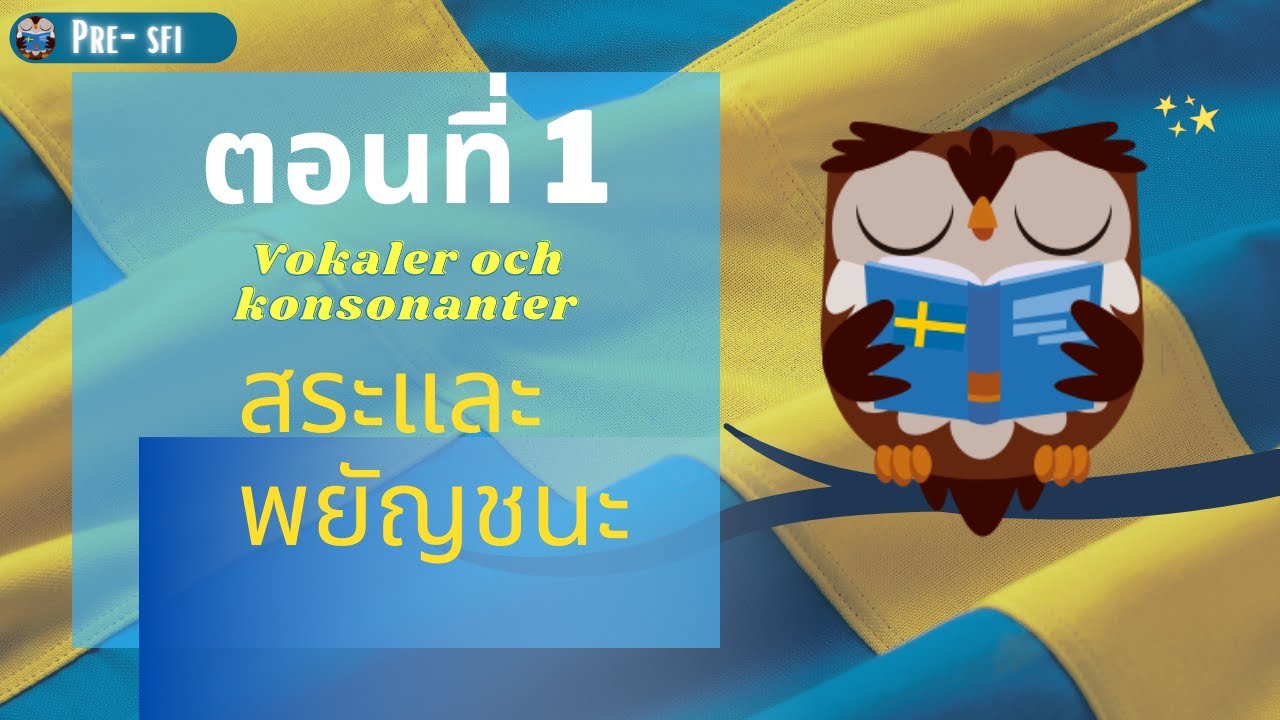 #ไวยกรณ์ภาษาสวีเดน คอร์ส PRE-SFI - Ep.1 เรื่องสระและพยัญชนะ - Vokaler och konsonanter