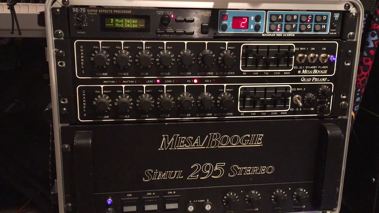 Mesa Boogie Quad preamp and simulclass 295 power amp demo