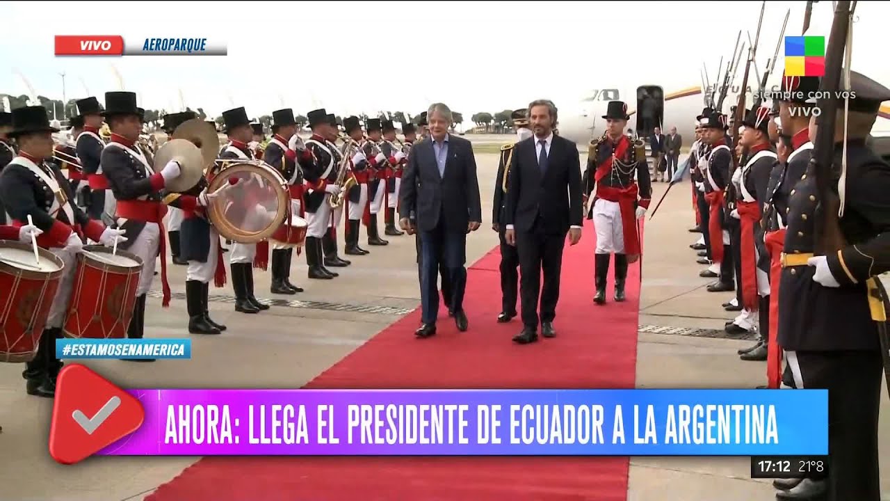 🚨 Llegó a la Argentina Guillermo Lasso, el presidente de Ecuador