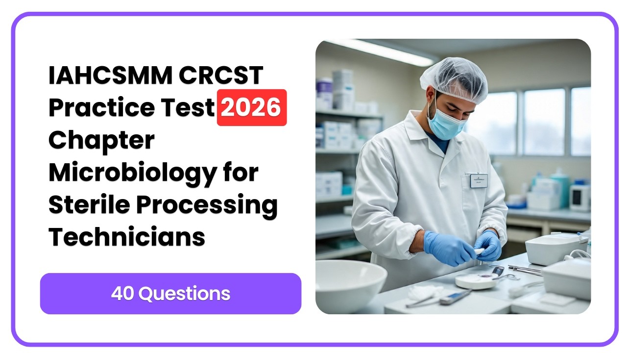IAHCSMM CRCST Practice Test 2026: Microbiology for Sterile Processing Technicians 40 Questions